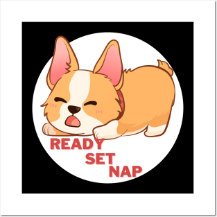 Ready Set Nap Corgi Posters and Art